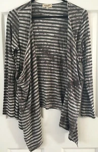 ONE WORLD Damen M Jacke vorne offen einzigartig leicht schwarz gestreift Stretch  - Bild 1 von 10