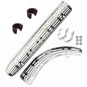 Honda CT90 Trail 90 Boomerang Rear Exhaust Heat Shield Set 66-69 Muffler Pipe - Picture 1 of 12