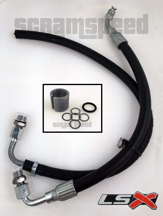 79-97 Mustang LS Swap Power Steering hose and pressure reduction kit LSX LS1 LS6 - Image 1 of 1