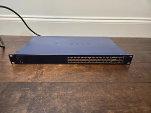 NetGear FS728TP ProSafe 24-Port 10/100 Smart Switch w/ 4 Gigabit Ports 24 PoE RD - Picture 1 of 6