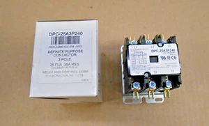 NEW RELAY AND CONTROL DPC-25A3P240 DEFINITE PURPOSE CONTACTOR 3 POLE (4 AVAIL) - Picture 1 of 5
