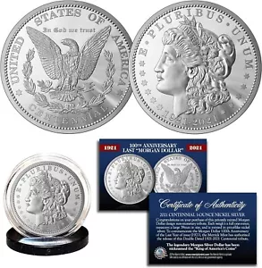 100th Anniversary of the Final Morgan Silver Dollar Coin with Certificate - Picture 1 of 2