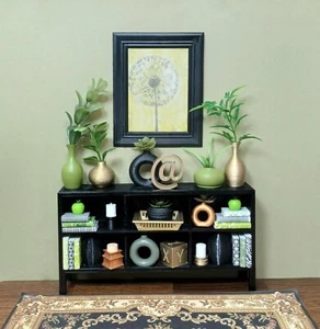 ⬛Console nera libreria MOBILI diorama ACCESSORIO credenza 1/6 adatta a BARBIE - Foto 1 di 4