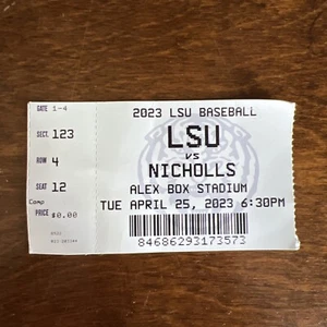 '23 Baseball NICHOLLS vs LSU Ticket Stub Alex Box CWS CHAMPIONS Skenes Crews - Picture 1 of 4