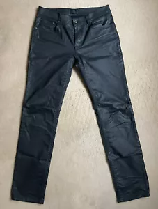 Acne Studios Ace Pleather Black Trousers 34x34 - Picture 1 of 5