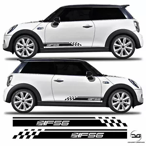 F56 Half Side Stripes For Mini Cooper S JCW Vinyl Decal Sticker Graphics Kit - Picture 1 of 3