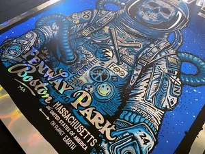 Zoltron Foo Fighters Boston Fenway Park Holospaz Folie S/N #/25 Kunstdruck Poster - Bild 1 von 13