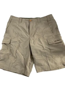 Eddie Bauer Herren Shorts Gr. 38 Khaki Cargo Freizeit Wandern Outdoor Nylon - Bild 1 von 5