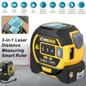 3 IN 1 Laser Tape Measure Digital Tape Measure High Precision Laser Rangefinder - Picture 1 of 12