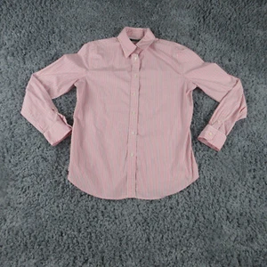 Lauren Ralph Lauren Shirt Mens Medium Pink Striped Button Up - Picture 1 of 14