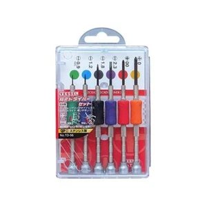 VESSEL Precision screwdriver 6-piece set +0 + 00-0.9-1.2-1.8-2.3 TD-56 JP - Picture 1 of 7