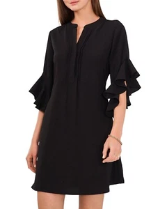 Vince Camuto Women's Flutter Sleeve Dress Black XS B4HP $89 - Picture 1 of 3