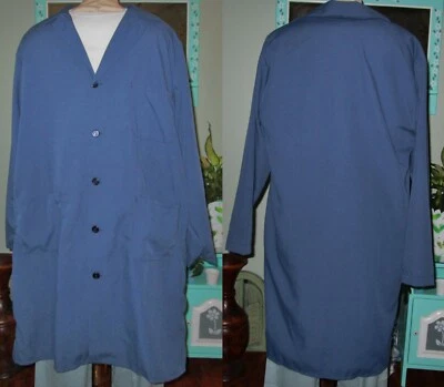 Best Medical L/S Men Lab Coat Button 3 Pocket 42" Length Sz XXS - 6X Navy - Image 1 of 4