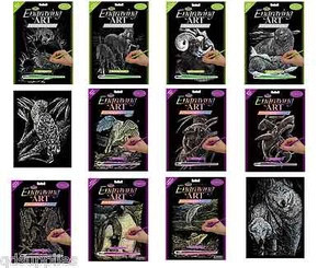 29 DISEÑOS DISPONIBLES PLATA Y HOLOGRÁFICO RASPADOR LÁMINA GRABADO KITS DE ARTE Y HERRAMIENTA - Imagen 1 de 41