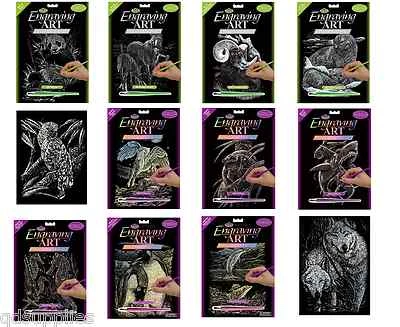 29 DESIGNS AVAILABLE SILVER & HOLOGRAPHIC SCRAPER FOIL ENGRAVING ART KITS & TOOL - Image 1 of 4
