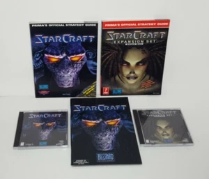 Starcraft y Starcraft Brood War Expansion Set (PC 1998) + Guías de Estrategia/Manual - Imagen 1 de 7