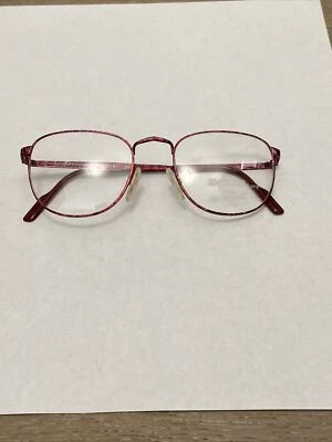 Gafas italianas vintage nuevas Europa marco metálico rojo y púrpura 51-20-140 Foto 1 de 4