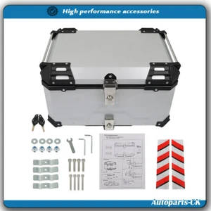 Baúl de aluminio 65L Tour caja trasera scooter equipaje almacenamiento estuche superior para motocicleta - Imagen 1 de 15