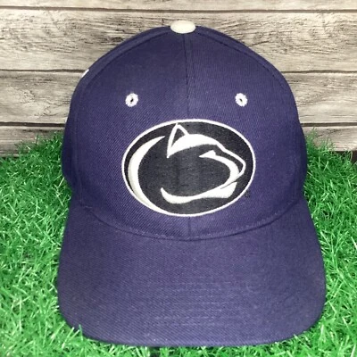 Vintage Penn State Nittany Lions Fitted Hat Cap Blue 7 1/4 Zephy Graf-X 90s - Image 1 of 4