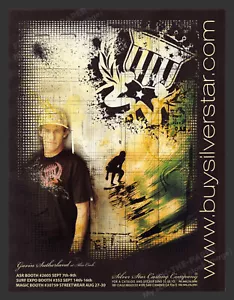 Silver Star Clothing Gavin Sutherland Surfer Athlete 2007 Print Advertisement Ad - Picture 1 of 1