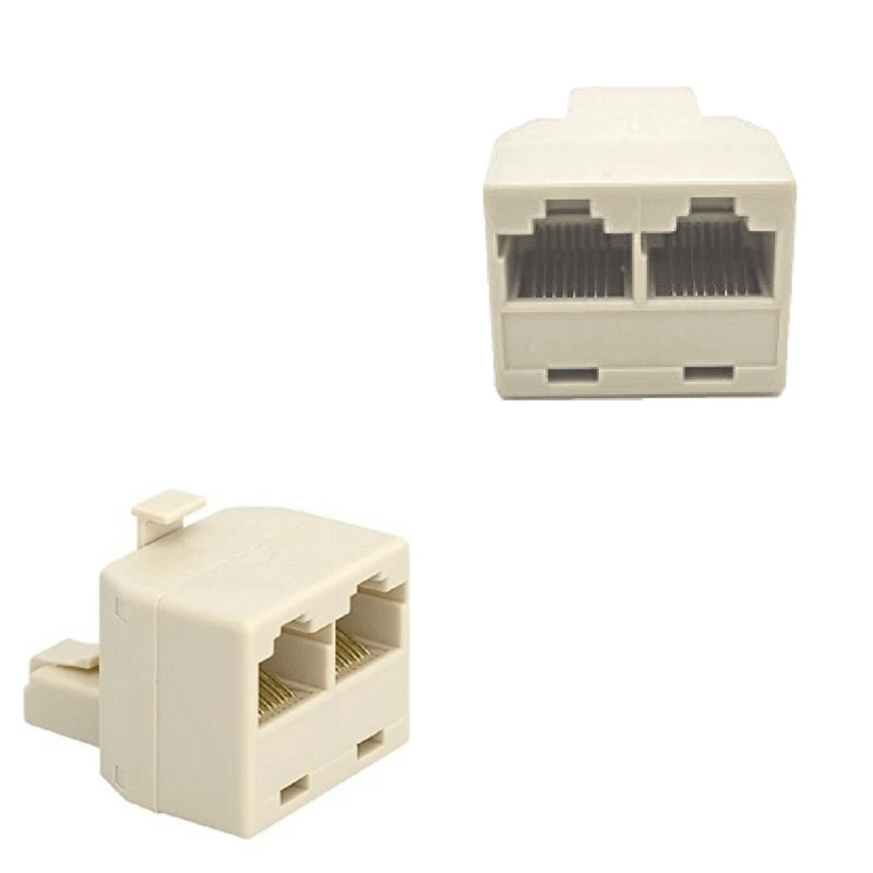 ADAPTADOR DUPLICADOR CABLE DE RED ETHERNET RJ45 MACHO a 2 RJ45 HEMBRA LADRON - Imagen 1 de 1