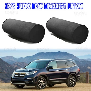 2Pcs Suede Neck Headrest Pillow Cervical Spine Protect Cushion For Honda Pilot - Picture 1 of 11