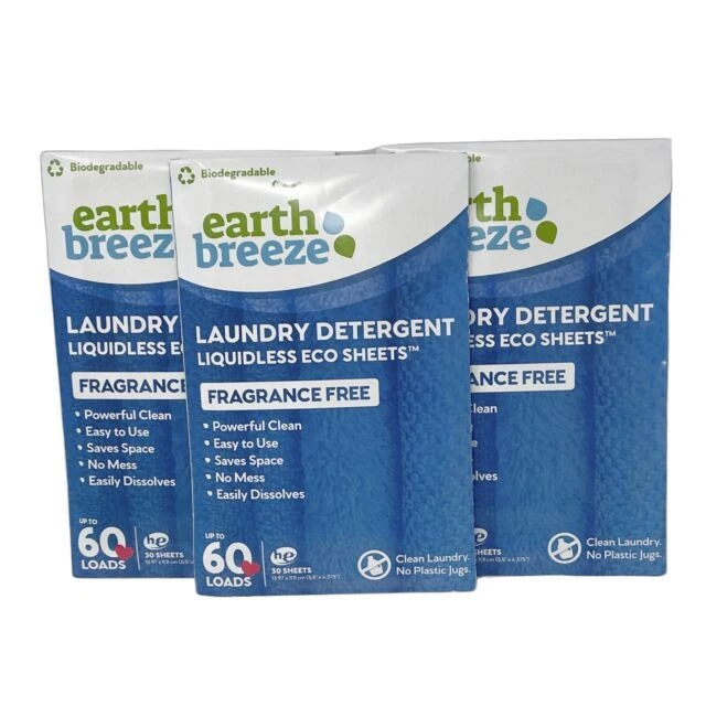 Earth Breeze Laundry Detergent Sheets - Pack of 30