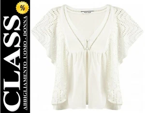 Damen Kurzhemd Naf Naf Tunika Mod HENC27 HORU (Ecru) Viskose (-50%) - Bild 1 von 4