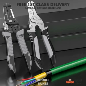 Cable Strip Crimping & Cutter Tool - Terminals Crimp Electrical Crimper Plier - Picture 1 of 16