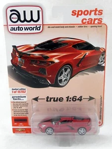 Maßstab 1:64 2020 Chevy Corvette Diecast Replica - Torch Red - Auto World #AW64332 - Bild 1 von 2