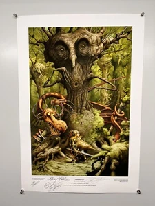 Rodney Matthews Signed Jabberwocky Poster Original 24/500 Ltd Edition - Foto 1 di 14