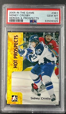 2005 In The Game Heroes & Prospects #361 Sidney Crosby RC PSA 10 Foto 1 de 2