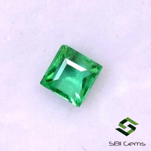 Certified Natural Emerald Square Cut 2.70 mm 0.15 Cts Untreated Faceted Gemstone - Picture 1 of 6