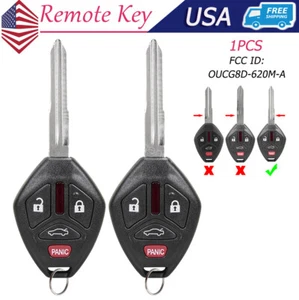 2 Replacement For 2008- 2017 Mitsubishi Lancer Remote Head Key Fob OUCG8D-620M-A - Picture 1 of 13