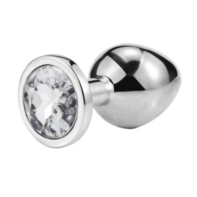 Juguete anal tapón trasero colorido joya metal inoxidable S/M/L para mujeres hombres parejas Foto 1 de 4