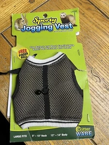 Sporty Jogging Vest Small Pet Harness and Leash with Bell for Ferret, Guinea Pig - Picture 1 of 2