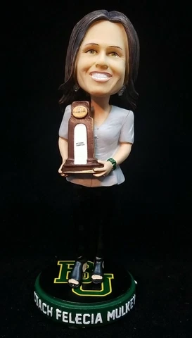 Baylor Coach Felicia Mulkey 5 Time National Champions Bobblehead   Acrobatics Cover