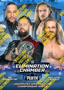 #488 WWE ELIMINATION CHAMBER PERTH 2024 PPV PLE QUALITY A4 A3 A2 POSTER - Picture 1 of 1