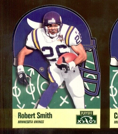 1996 Playoff Prime X's and O's ROBERT SMITH Minnesota Vikings Die Cut Card - Image 1 of 1