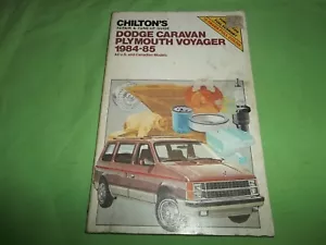 Guía de puesta a punto y reparación Chilton's Dodge Caravan Plymouth Voyager 1984-85 - Imagen 1 de 2