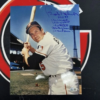 Brooks Robinson Autographed Baltimore Orioles Signed & Inscribed 11x14 Photo BAS - Image 1 of 3