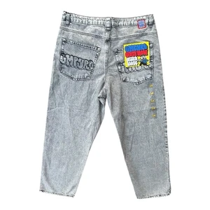 Jeans larghi skater ultra larghi Empyre Easy Now grigio etichetta 34 effettivi 37x29 - Foto 1 di 9