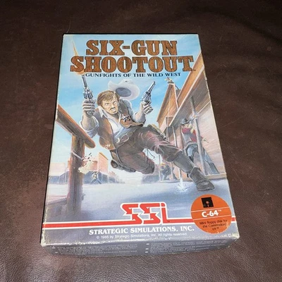 Six Gun Shootout (Apple II, 1985) Vintage Strategic Simulations Computing Game - Image 1 of 4