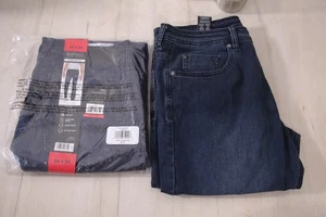 Lotto 2x - Jeans uomo Buffalo David Bitton 34X34 blu scuro denim AXEL slim elasticizzato - Foto 1 di 5