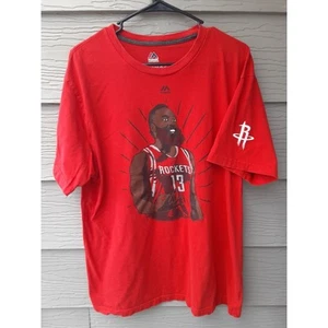 Majestic XL Red James Harden Rockets 13 T Shirt - Picture 1 of 8