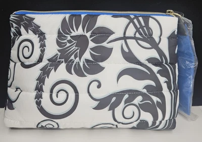 Estee Lauder Make Up Pouch Cosmetic Travel Black Flower - NEW - Image 1 of 4