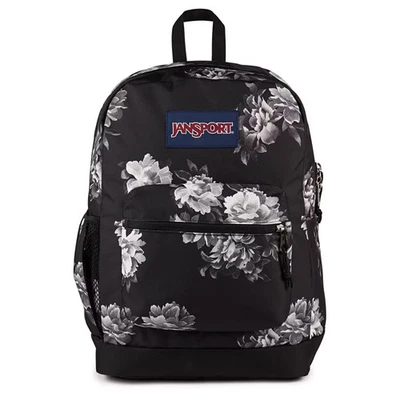 Mochila JanSport Cross Town Plus Remix 17,5"" - Negra: Poliéster Reciclado, Alta Foto 1 de 4