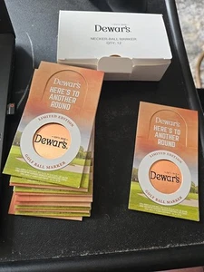 Dewar's Scotch Whisky Limited Edition Golf Ball Markers - Box of 12 - Picture 1 of 3