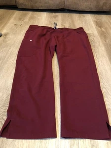 FIGS Scrubs Pants Bottoms Technical Collection Maroon 2XL XXL PO#1619 M108 - Picture 1 of 10