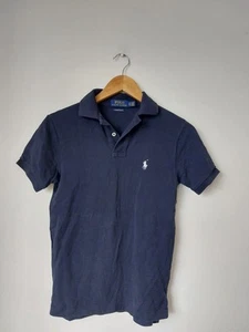 Ralph Lauren Navy Blue Polo Shirt Size XS UK6 Excellent Condition - Picture 1 of 7